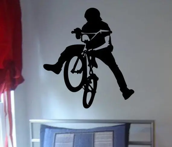 Bmx Biker Version 3 Design Sports Decal Sticker Wall Vinyl 1