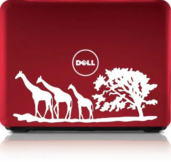 3 Giraffes Safari Tree Laptop Decal Sticker Wall Vinyl Art Design 1
