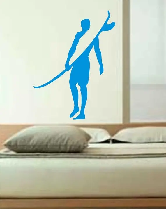 Surfer Version 1 Design Sports Decal Sticker Wall Vinyl 1