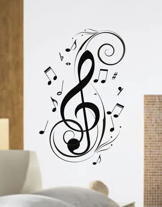 Music Notes Design Decal Sticker Wall Vinyl 1