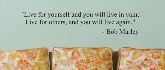Bob Marley Live For Yourself Decal Quote Sticker Wall Vinyl Art Decor 1