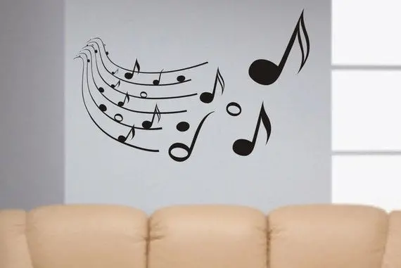 Music Notes Version 3 Art Decal Sticker Wall Vinyl 1
