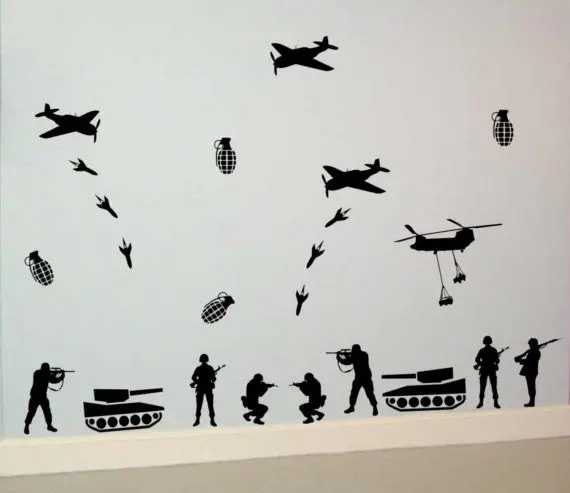 Army War Package Design Decal Sticker Wall Vinyl Decor Art 1