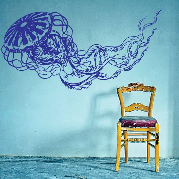 Jellyfish Design Animal Decal Sticker Wall Vinyl Decor Art 1