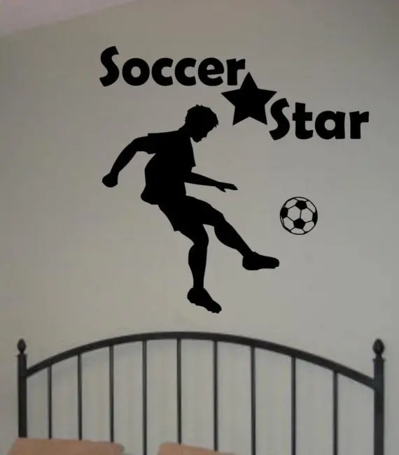 Soccer Star Sports Decal Sticker Wall Vinyl 1
