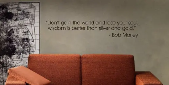 Bob Marley Dont Gain The World Decal Quote Sticker Wall Vinyl Art Decor 1