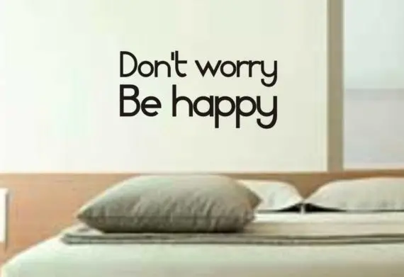 Dont Worry Be Happy Decal Quote Sticker Wall Vinyl Art Decor 1