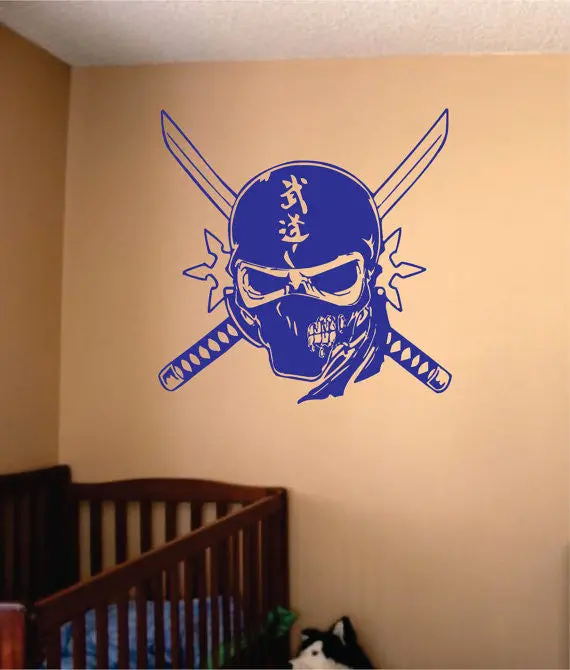 Ninja Skull Design Decal Sticker Wall Vinyl Decor Art 1