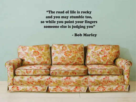Bob Marley The Road Of Life Is Rocky Decal Quote Sticker Wall Vinyl Art Decor 1