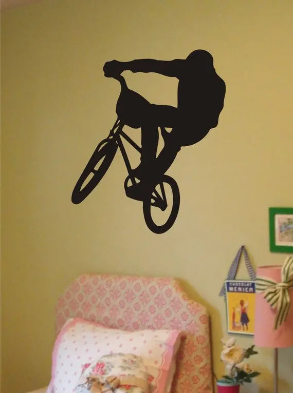 Bmx Biker Version 1 Design Sports Decal Sticker Wall Vinyl 1
