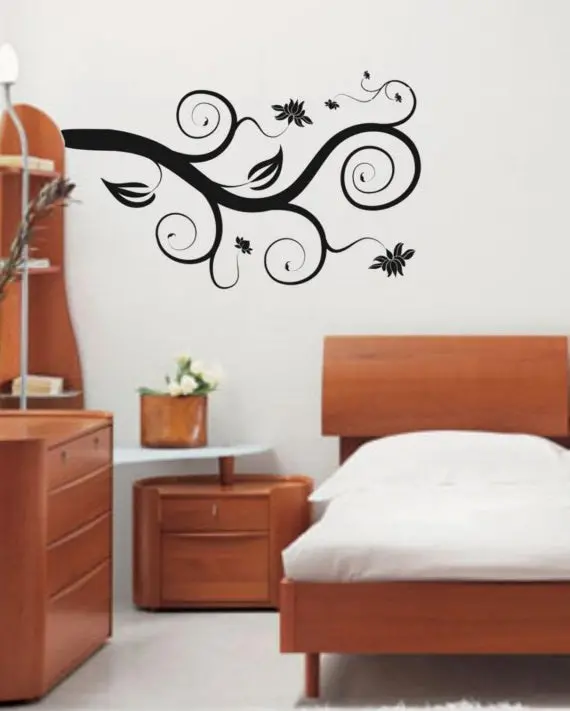 Beautiful Branch With Flowers Decor Nature Decal Sticker Wall Vinyl Art Design 1