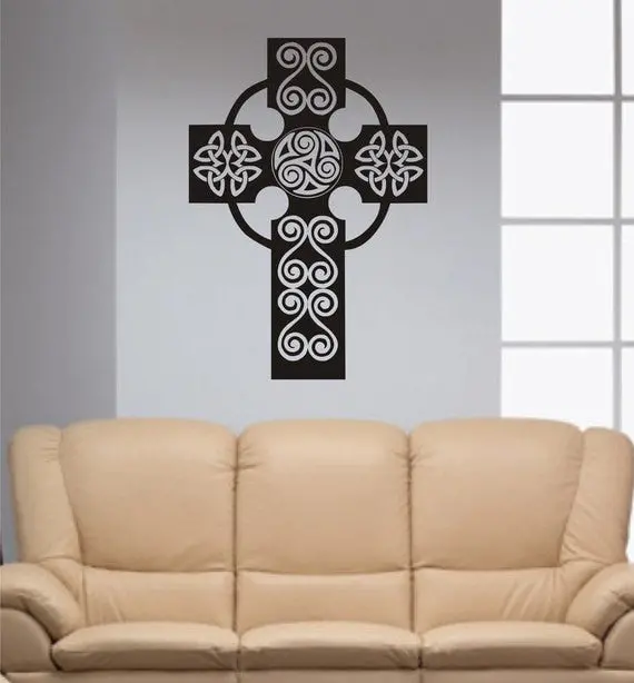 Beautiful Cross Religious Decal Sticker Wall Vinyl Art Home Room Decor 1