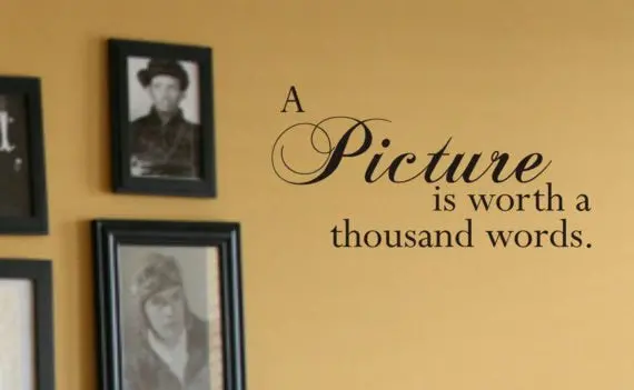 A Picture Is Worth A Thousand Words Quote Decal Sticker Wall Vinyl Decor Art 1
