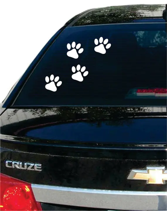 Paw Prints Dog Puppy Car Window Design Decal Sticker Wall Vinyl Art 1
