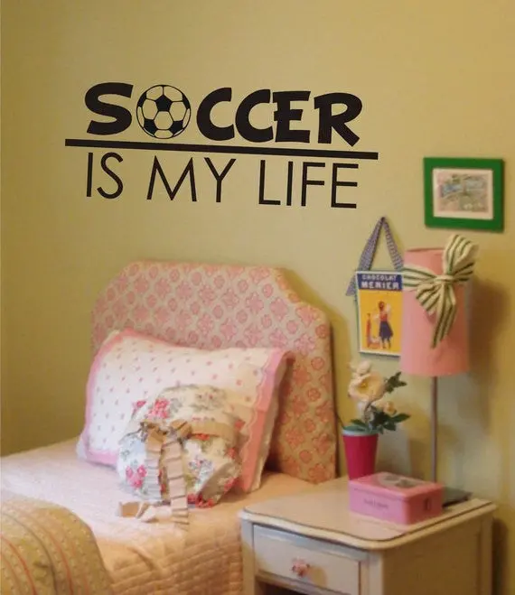 Soccer Is My Life Quote Sports Decal Sticker Wall Vinyl 1