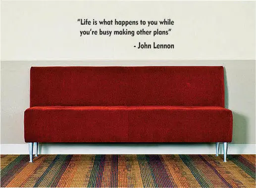 Life Is What Happens John Lennon The Beatles Quote Design Sports Decal Sticker Wall Vinyl 1