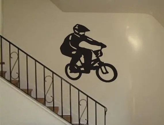 Bmx Biker Version 2 Design Sports Decal Sticker Wall Vinyl 1