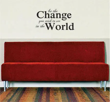 Be The Change Quote Decal Sticker Wall Vinyl Decor Art 1