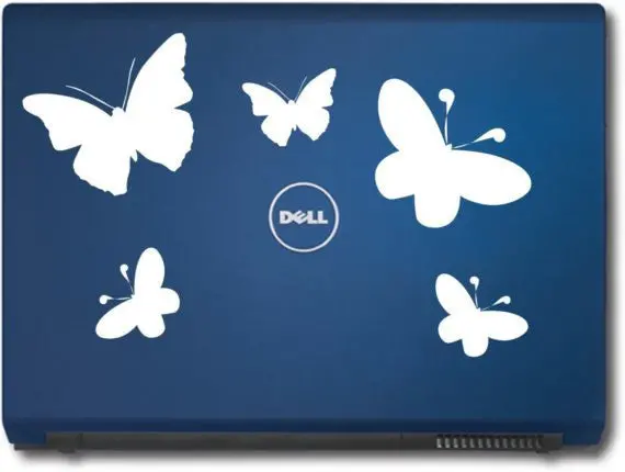 5 Beautiful Butterflies Laptop Decal Sticker Wall Vinyl Art Design 1