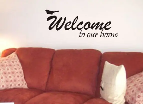 Welcome To Our Home Quote Decal Sticker Wall Vinyl Decor Art 1