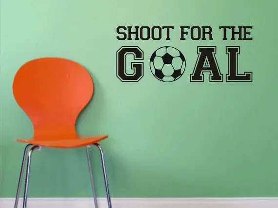 Shoot For The Goal Soccer Quote Sports Decal Sticker Wall Vinyl 1