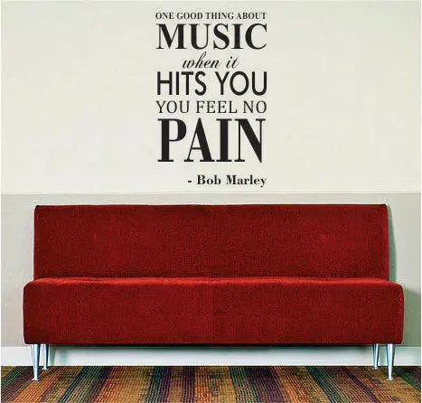 Bob Marley One Good Thing About 2  Decal Quote Sticker Wall Vinyl Art Decor 1