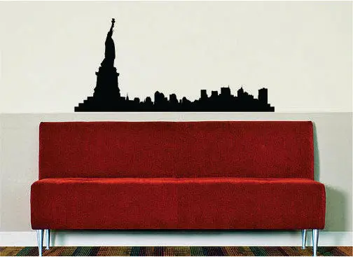 New York City Skyline Statue Of Liberty Ny Design Decal Sticker Wall Vinyl Decor Art 1
