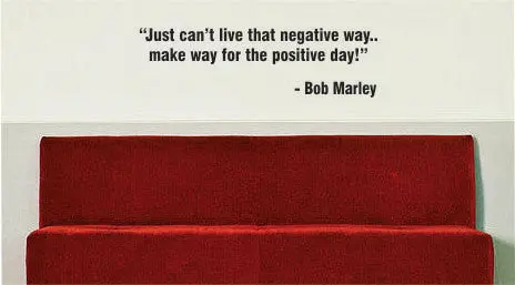 Bob Marley Positive Day Decal Quote Sticker Wall Vinyl Art Decor 1