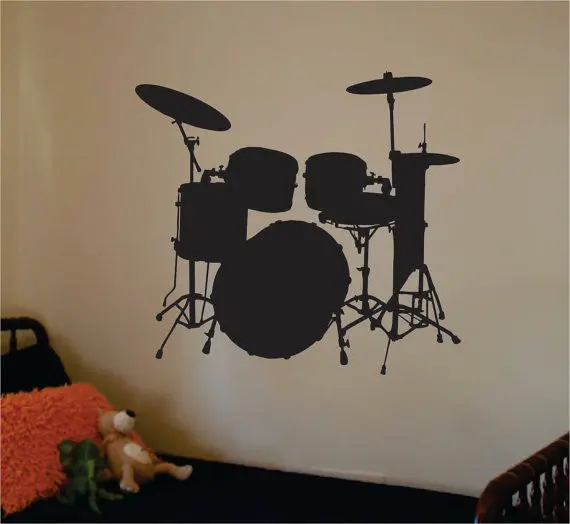 Drumset Version 1 Drummer Music Art Decal Sticker Wall Vinyl 1