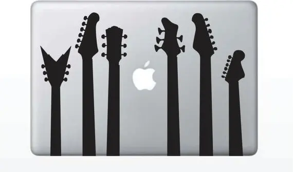 Guitar Silhouettes Laptop Decal Sticker Wall Vinyl Art Design 1