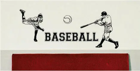 Baseball Batter And Pitcher Quote Sports Decal Sticker Wall Vinyl 1