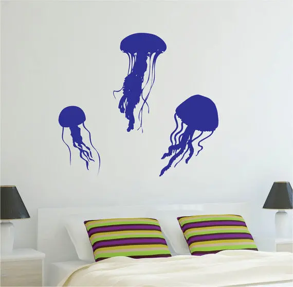 3 Jellyfish Design Animal Decal Sticker Wall Vinyl Decor Art 1