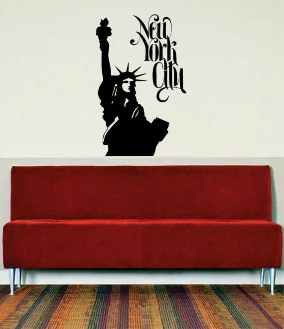 Statue Of Liberty New York City Ny Design Decal Sticker Wall Vinyl Decor Art 1