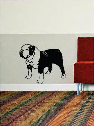 Bulldog Dog Design Animal Decal Sticker Wall Vinyl Decor Art 1