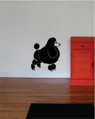 Poodle Version 2 Dog Design Animal Decal Sticker Wall Vinyl Decor Art 1