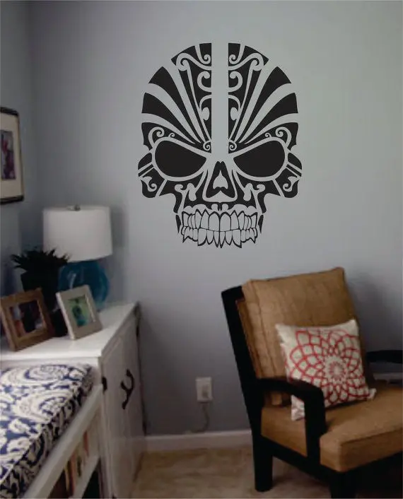Tribal Skull Art Decal Sticker Wall Vinyl 1