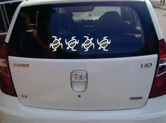 Tribal Turtles Car Window Design Decal Sticker Wall Vinyl Art 1