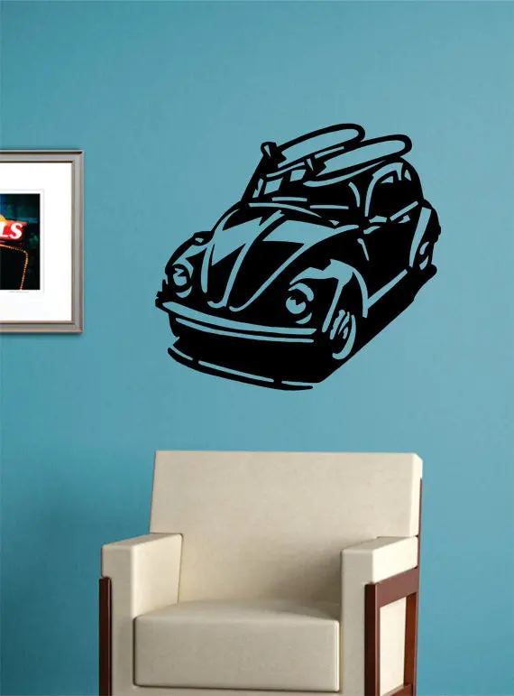 Surfer Bug Car Design Decal Sticker Wall Vinyl Decor Art 1