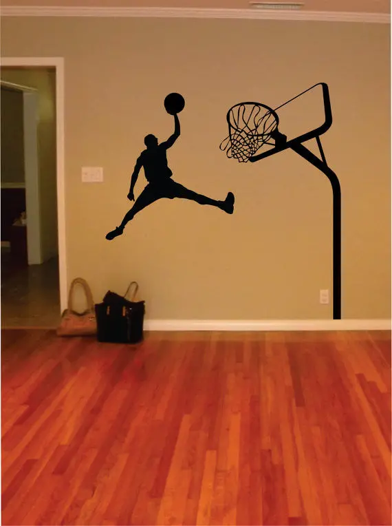 Basketball Dunk Design Sports Decal Sticker Wall Vinyl 1