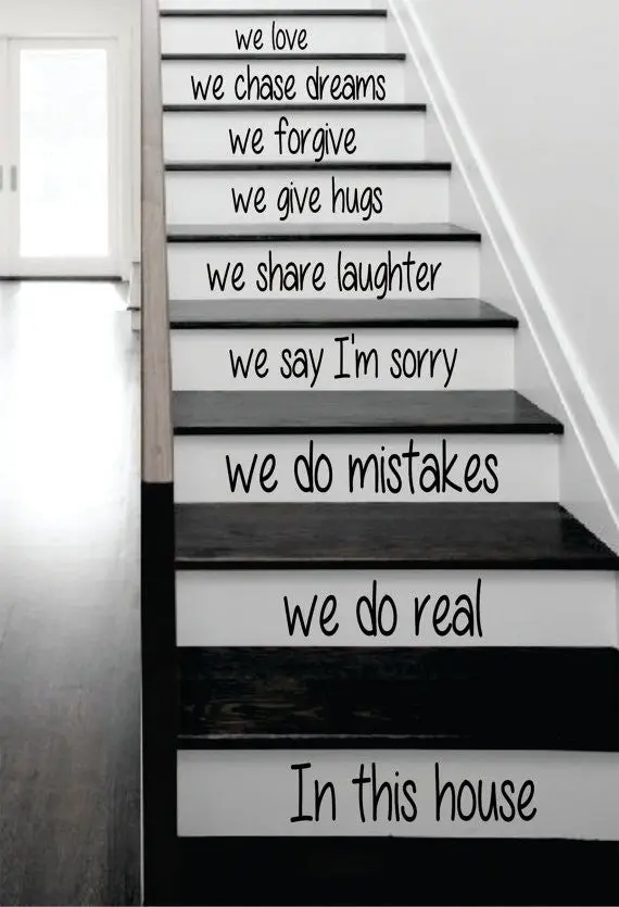 In This House Stairs Decor Decal Sticker Wall Vinyl Art 1