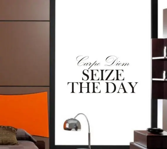 Carpe Diem Seize The Day Inspirational Quote Decal Sticker Wall Vinyl Decor Art 1