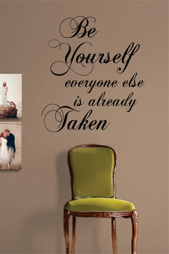 Be Yourself Quote Decal Sticker Wall Vinyl Decor Art 1
