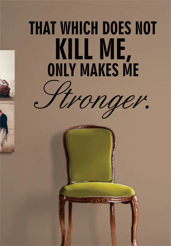 Makes Me Stronger Quote Decal Sticker Wall Vinyl Decor Art 1