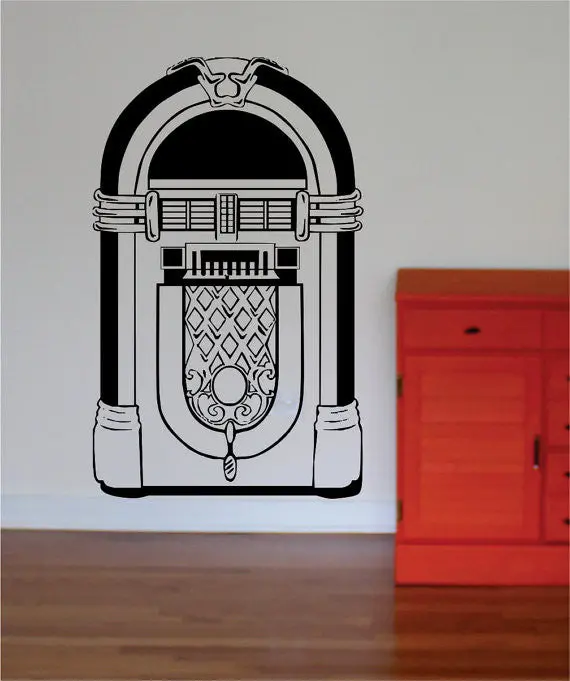 Old School Jukebox Music Decal Sticker Wall Vinyl 1