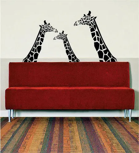 3 Giraffes Design Animal Decal Sticker Wall Vinyl Decor Art 1