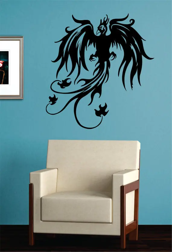 Phoenix Bird Design Animal Decal Sticker Wall Vinyl Decor Art 1