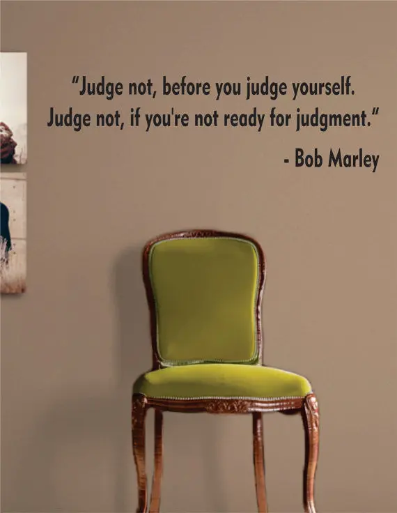Bob Marley Judge Not Decal Quote Sticker Wall Vinyl Art Decor 1