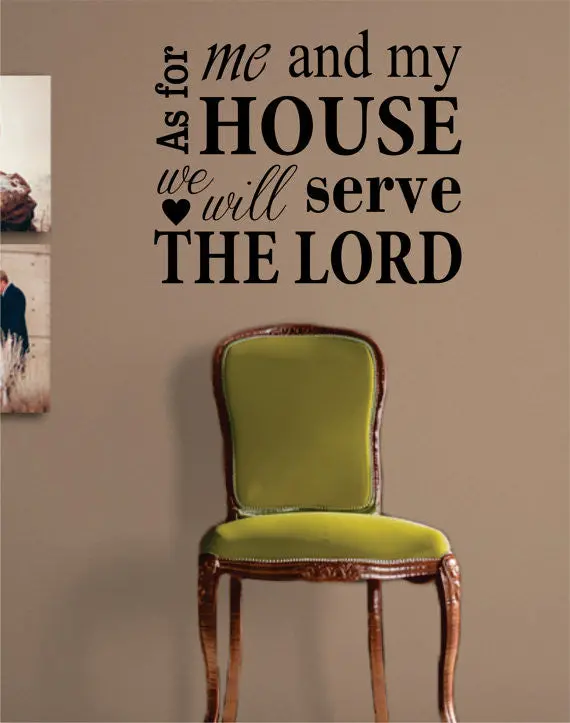 We Will Serve The Lord Quote Religious Decal Sticker Wall Vinyl Art Home Room Decor 1