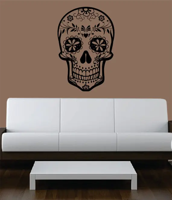 Sugar Skull Version 5 Art Decal Sticker Wall Vinyl 1