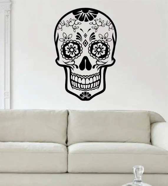 Sugar Skull Version 10 Art Decal Sticker Wall Vinyl 1